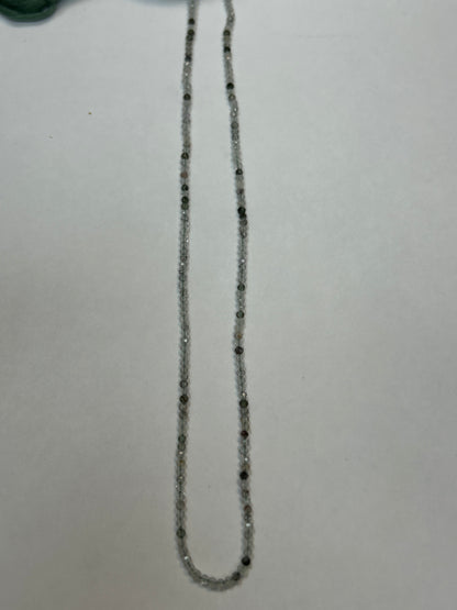 GREEN ROUTILATED QUARTZ ROUND FACETED 2-3mm
