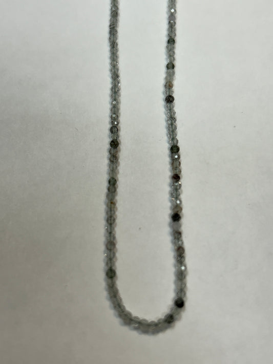 GREEN ROUTILATED QUARTZ ROUND FACETED 2-3mm