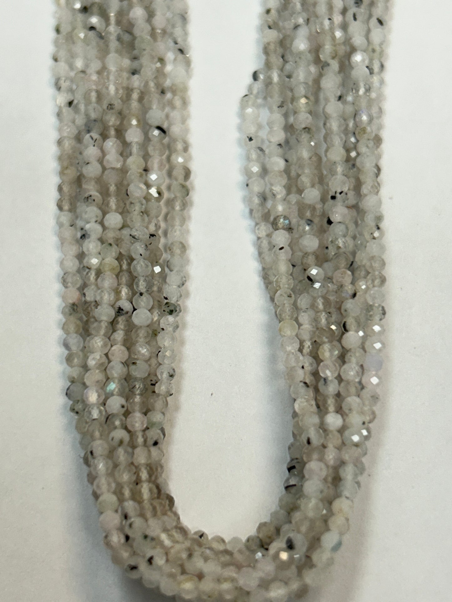 RAINBOW MOONSTONE ROUND FACETED 2-3mm