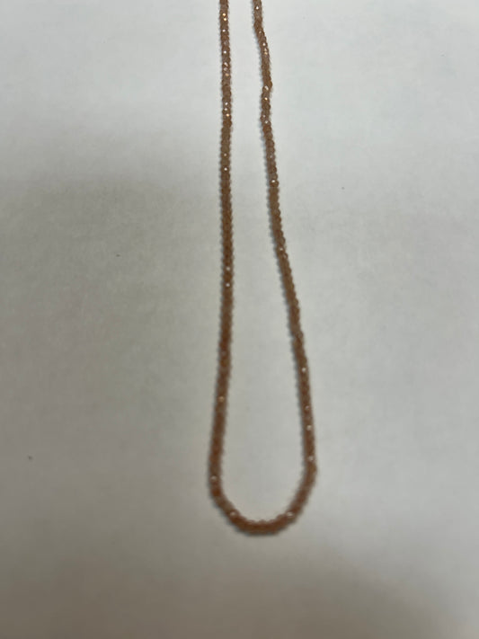 PEACH MOONSTONE ROUND FACETED 2-3mm