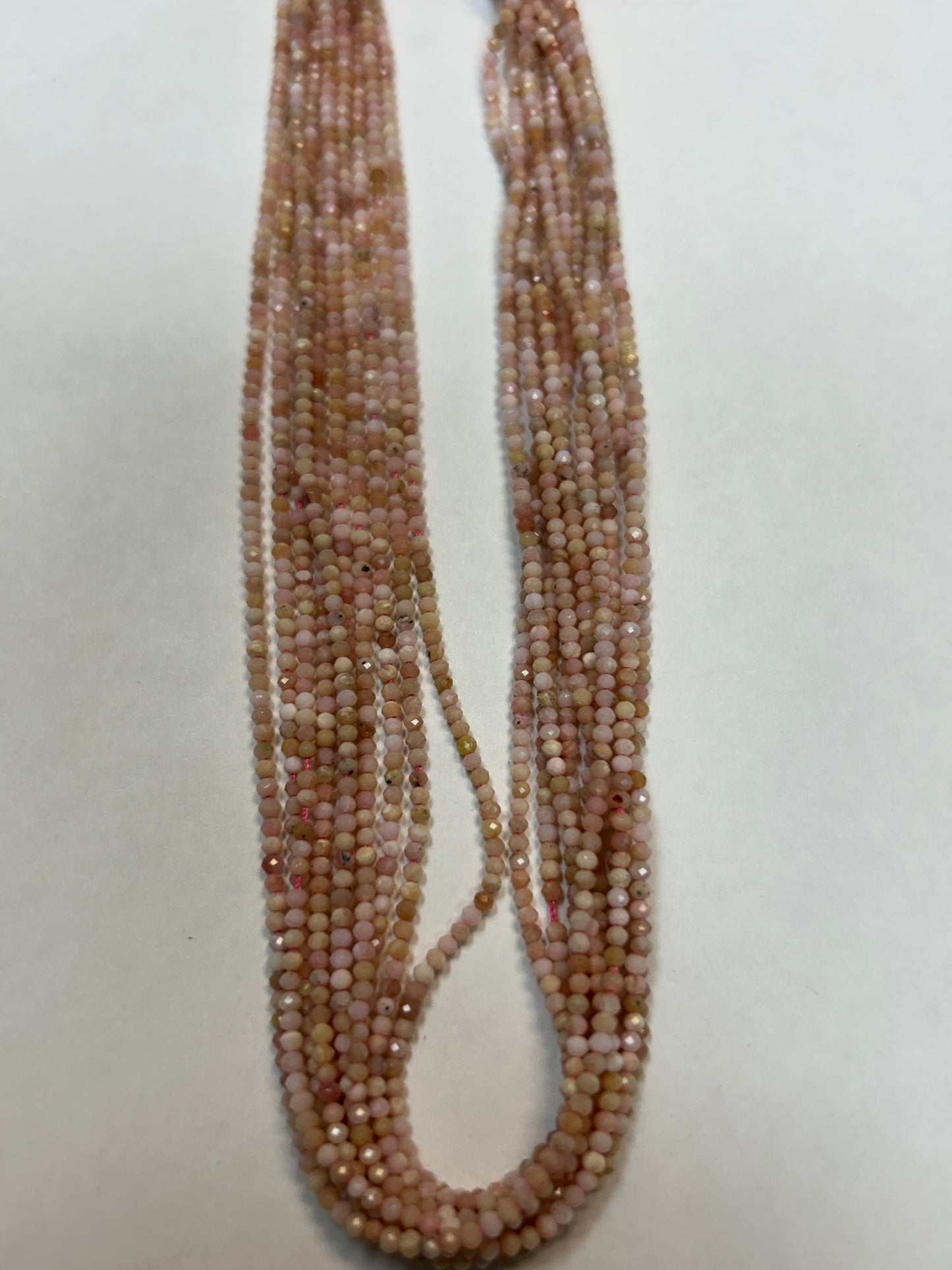 Opal, PINK OPAL ROUND FACETED 2-3mm