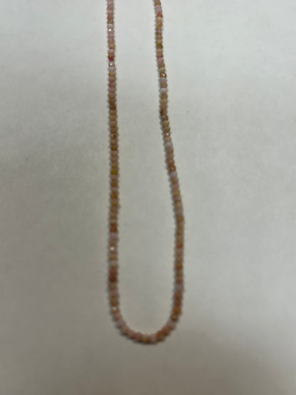 Opal, PINK OPAL ROUND FACETED 2-3mm