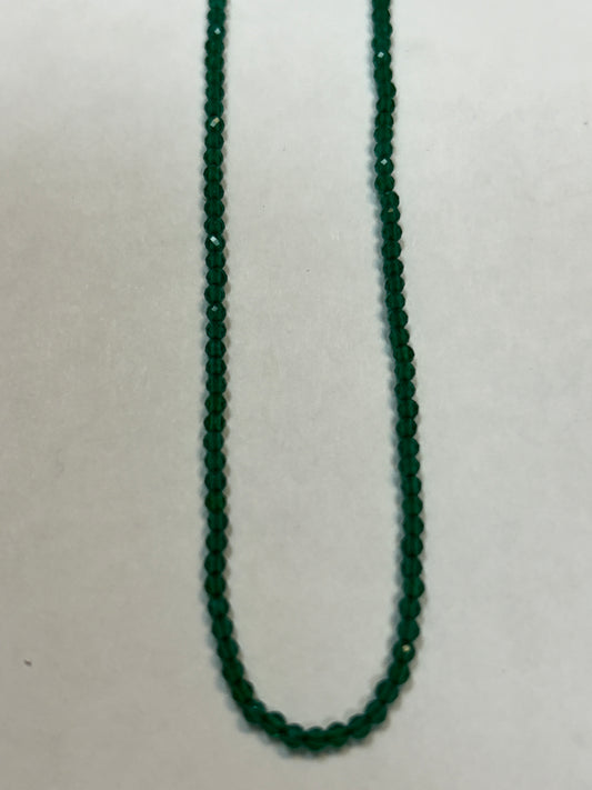 GREEN ONYX ROUND FACETED 2-3mm