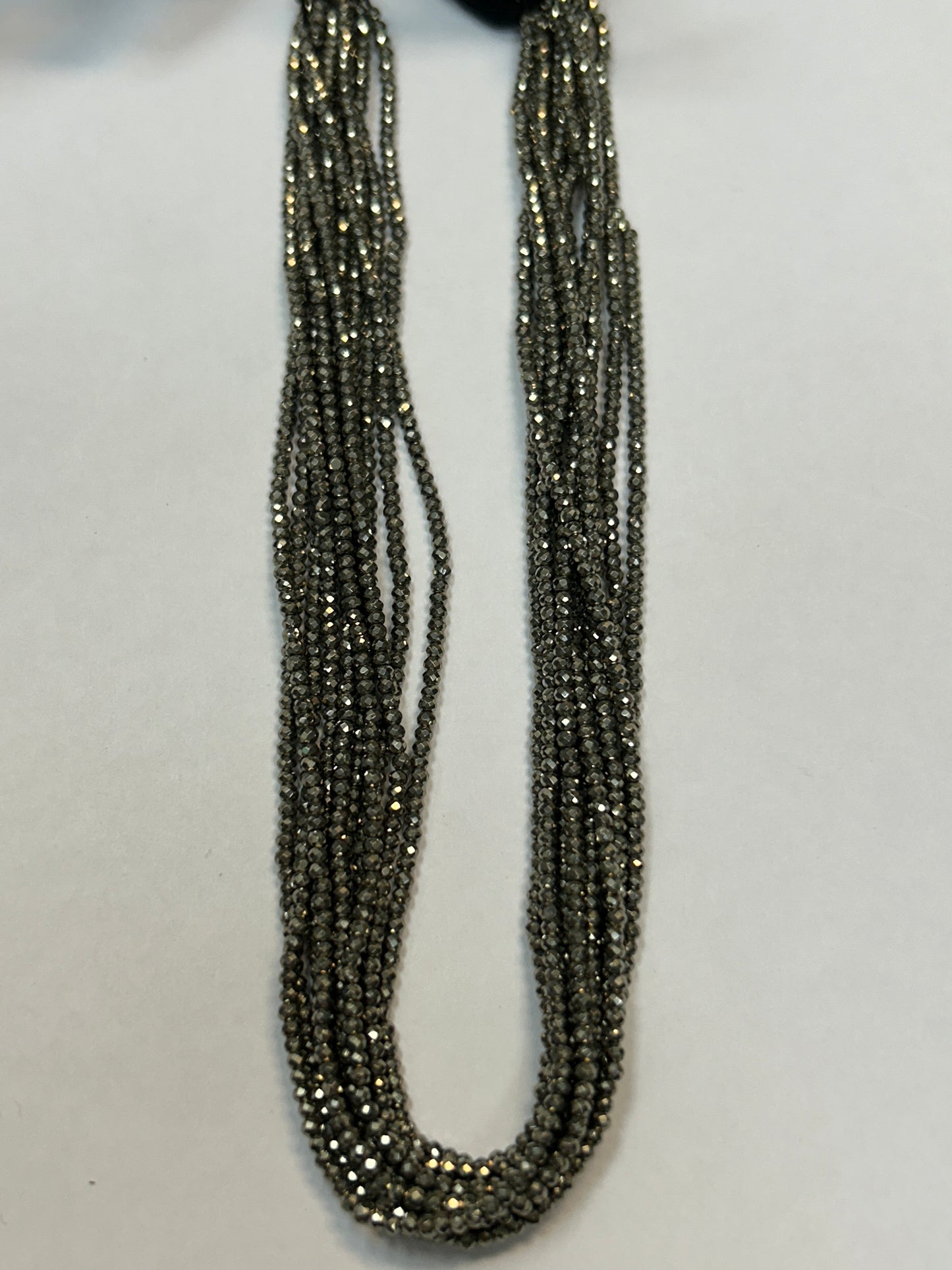 PYRITE ROUND FACETED 2-3mm