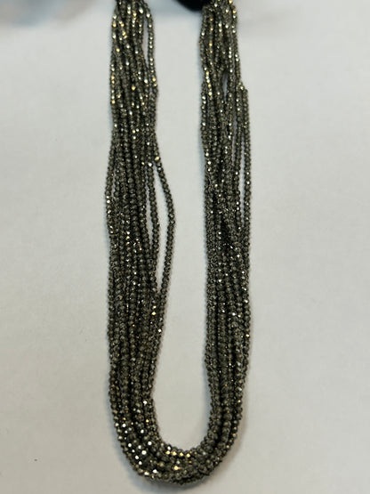 PYRITE ROUND FACETED 2-3mm