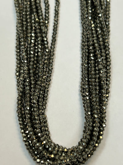 PYRITE ROUND FACETED 2-3mm
