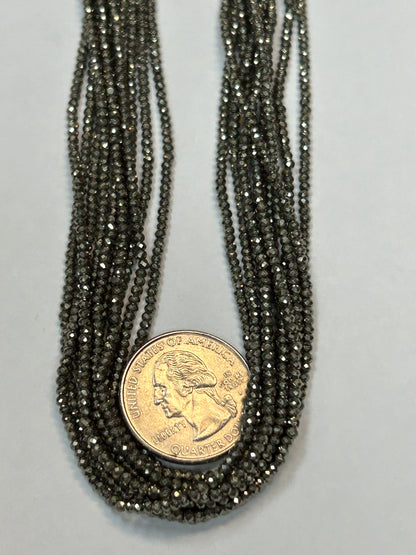 PYRITE ROUND FACETED 2-3mm