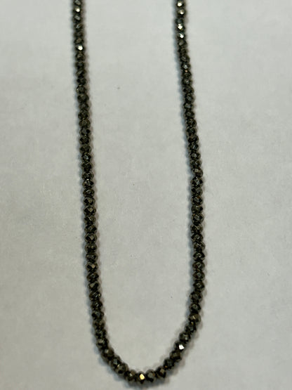 PYRITE ROUND FACETED 2-3mm