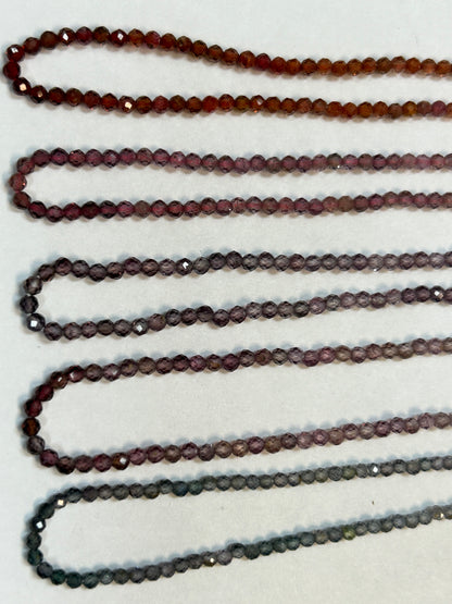 MULTI COLOR SPINEL ROUND FACETED 2-3MM