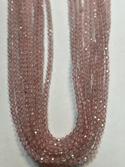 MORGANITE AQUMARINE ROUND FACETED 2-3mm
