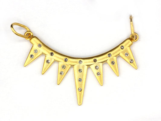 Art 14k Solid Gold Diamond Pendants.