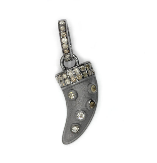 Silver Pave Diamond Pendant
