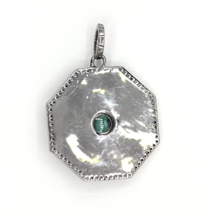 Hexagon Pave Diamond Pendant