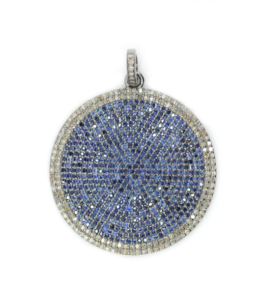 Round Pave Diamond Pendant