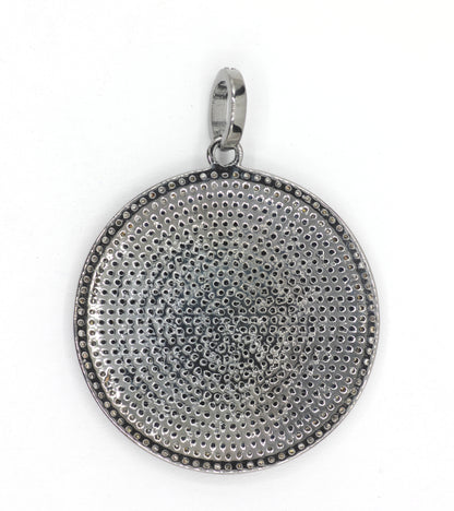 Round Pave Diamond Pendant