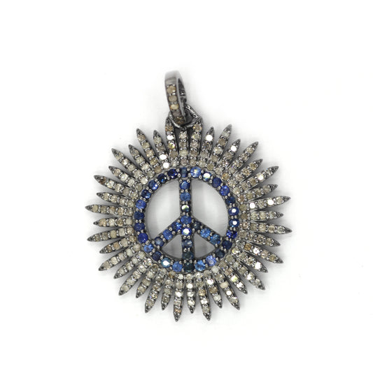 Peace Pave Diamond Pendant