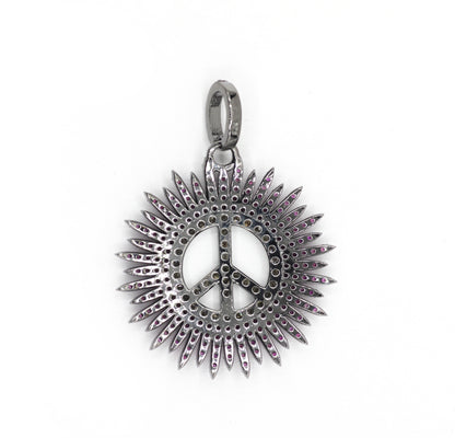 Peace Pave Diamond Pendant
