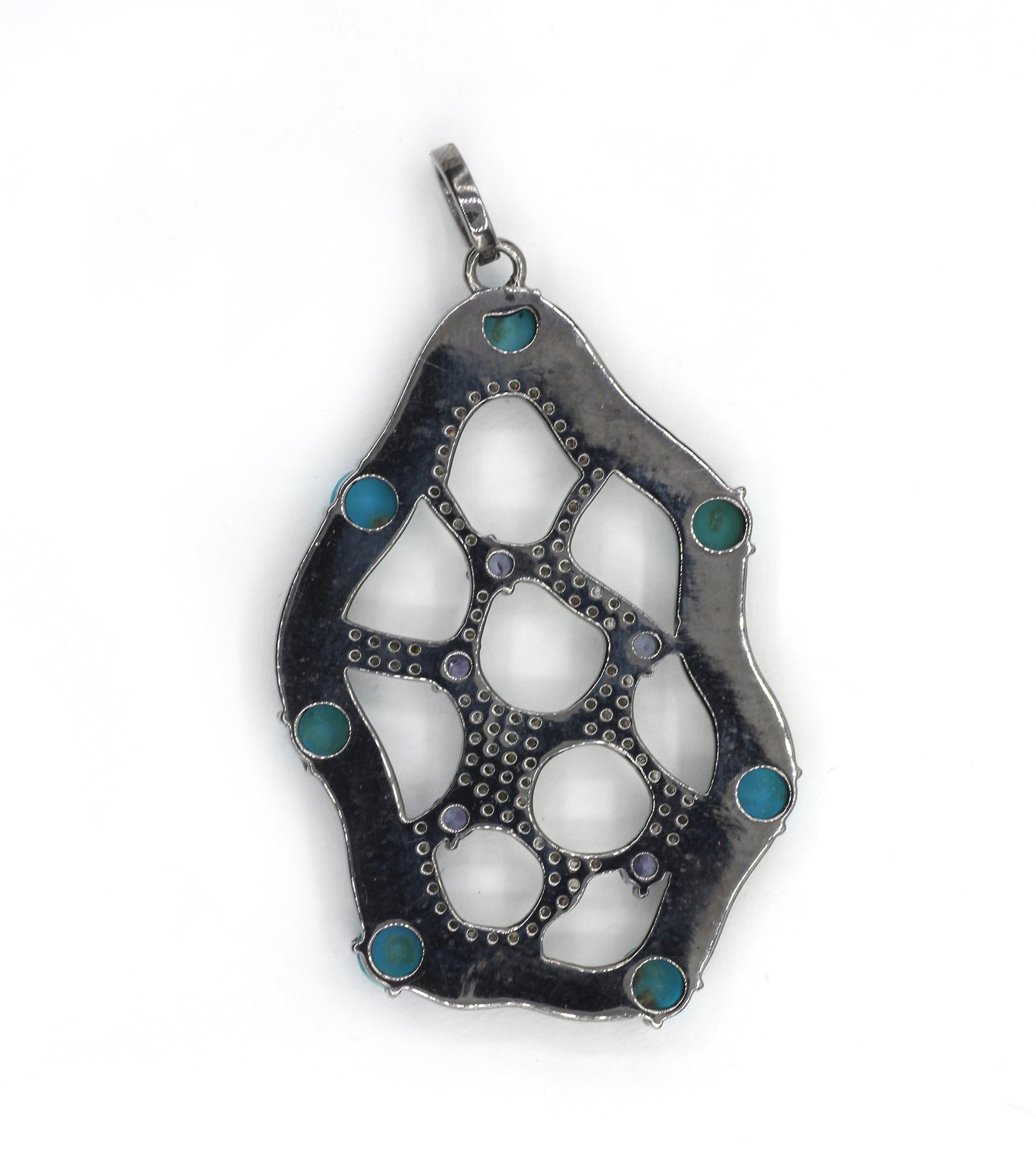 Silver Pave Diamond Pendant