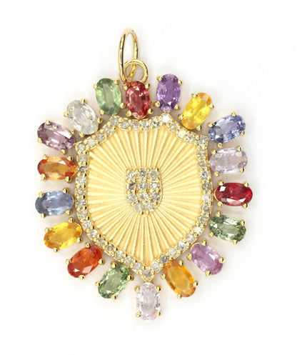 14k Solid Gold Diamond Pendants.
