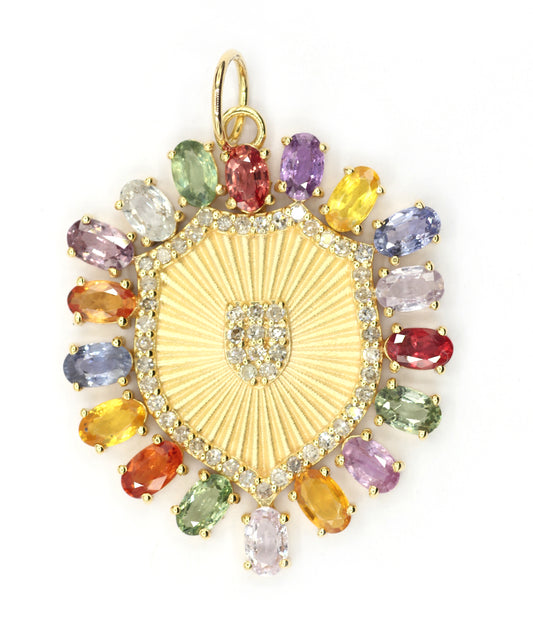 14k Solid Gold Diamond Pendants.