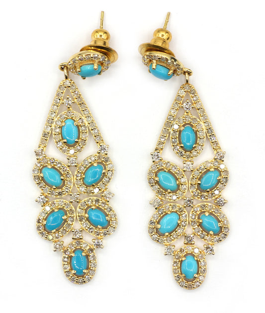 14k Solid Gold Diamond Earring