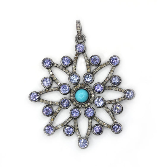 Star Pave Diamond Pendant