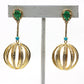 Ball 14k Solid Gold Diamond Earring. Genuine handmade pave diamond Earring. 14k Solid Gold Diamond Earring..