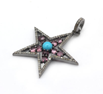 Star Pave Diamond Pendant