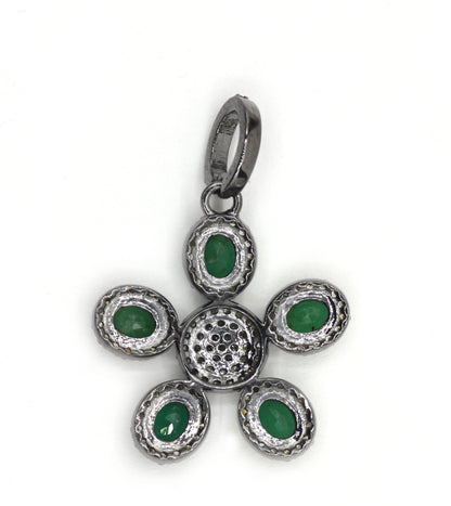 Flower Pave Diamond Pendant