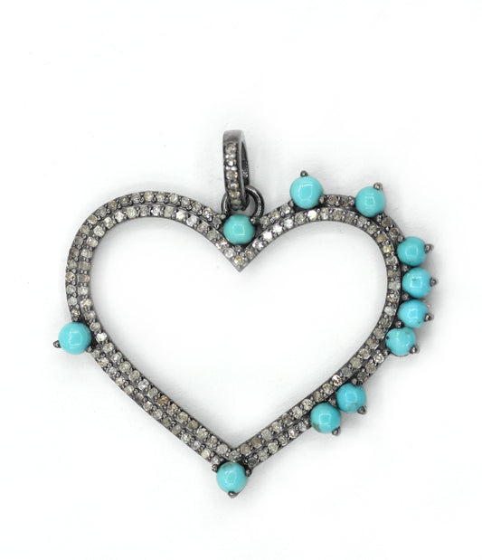 Heart Pave Diamond Pendant