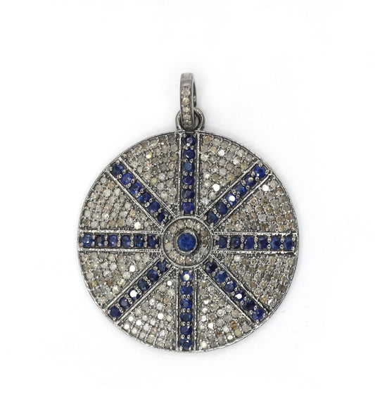 Round Pave Diamond Pendant