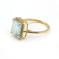 Aqua 14k Solid Gold Diamond Rings