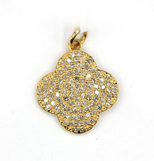 14k Solid Gold Diamond Pendants.