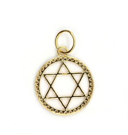Round 14k Solid Gold Diamond Pendants.