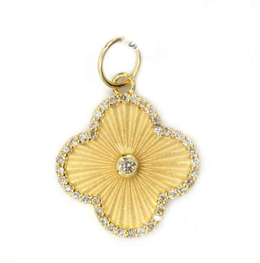 14k Solid Gold Diamond Pendants.