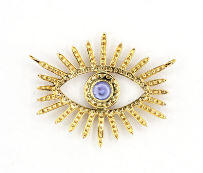 Evil Eye 14k Solid Gold Diamond Pendants.