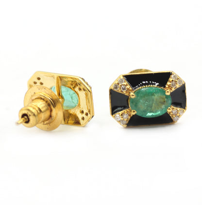 14k Solid Gold Diamond Stud Earring. Genuine handmade pave diamond Earring. 14k Solid Gold Diamond Earring..