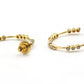 Loop 14k Solid Gold Diamond Earring. Genuine handmade pave diamond Earring. 14k Solid Gold Diamond Earring..