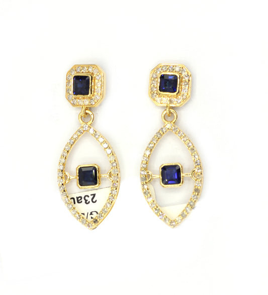 14k Solid Gold Diamond Earring
