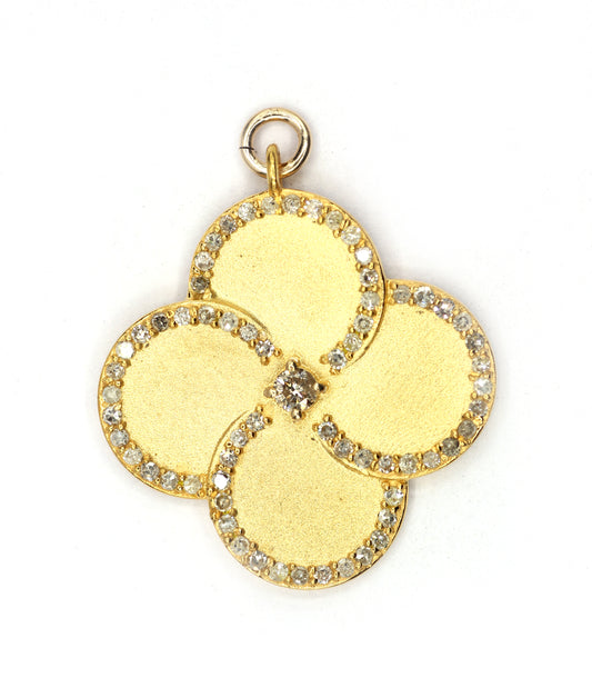 14k Solid Gold Diamond Pendants.