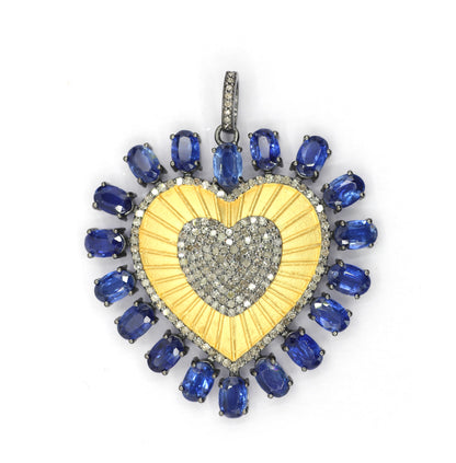 Heart Pave Diamond Pendant