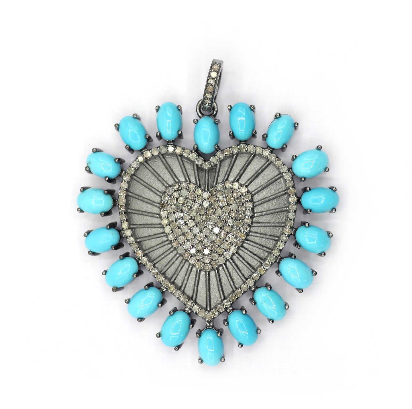 Heart Pave Diamond Pendant