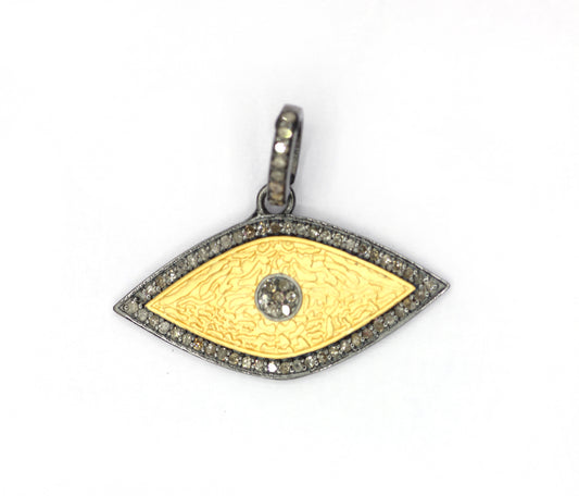 Evil Eye Pave Diamond Pendant