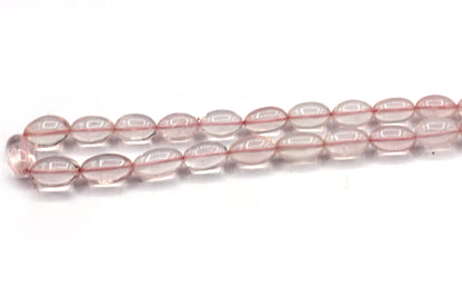 Rose Quartz Beads Smooth Oval Genuine Natural Rose Quartz Gemstone Beads