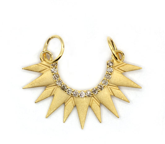 14k Solid Gold Diamond Pendants.