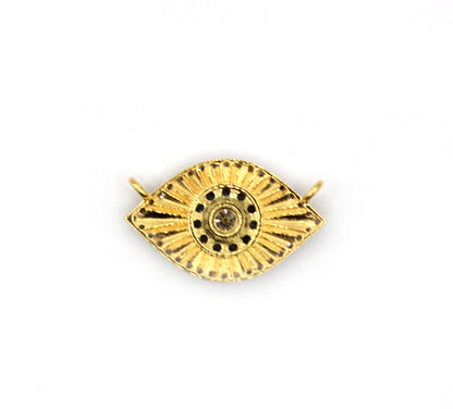 Evil Eye 14k Solid Gold Diamond Pendants.