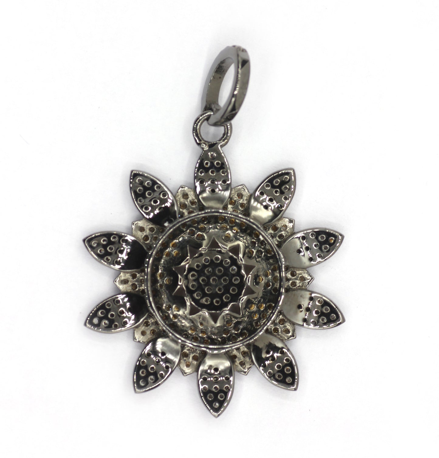 Flower Pave Diamond Pendant