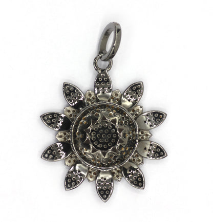 Flower Pave Diamond Pendant