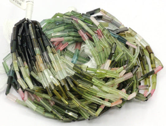 Tourmaline faceted Tube