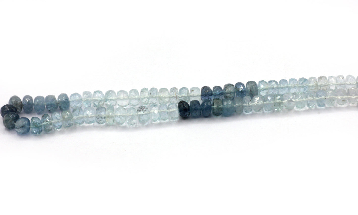 Aquamarine, Moss Aquamarine faceted Bead, Size 6 to 7 mm